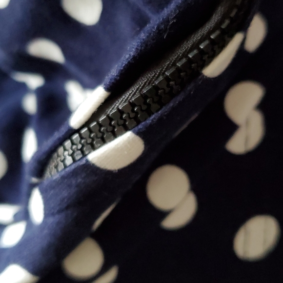 Basic Edition Blue with White Pocka Dots Visor with Convertible Zipper - Picture 11 of 11